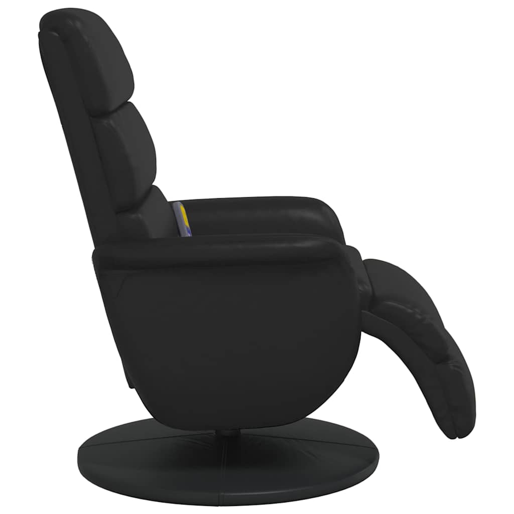 Fauteuil inclinable de massage repose-pieds noir similicuir - XIOS
