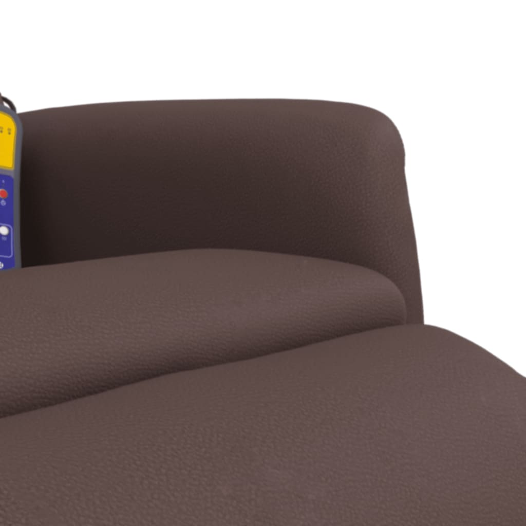 Fauteuil inclinable de massage repose-pieds marron similicuir - XIOS