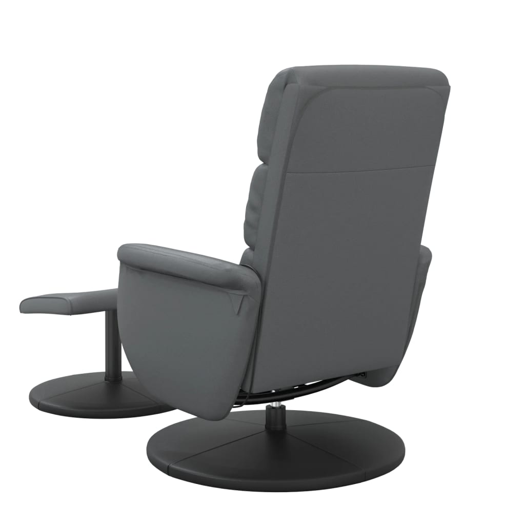 Fauteuil inclinable de massage avec repose-pied gris similicuir - XIOS