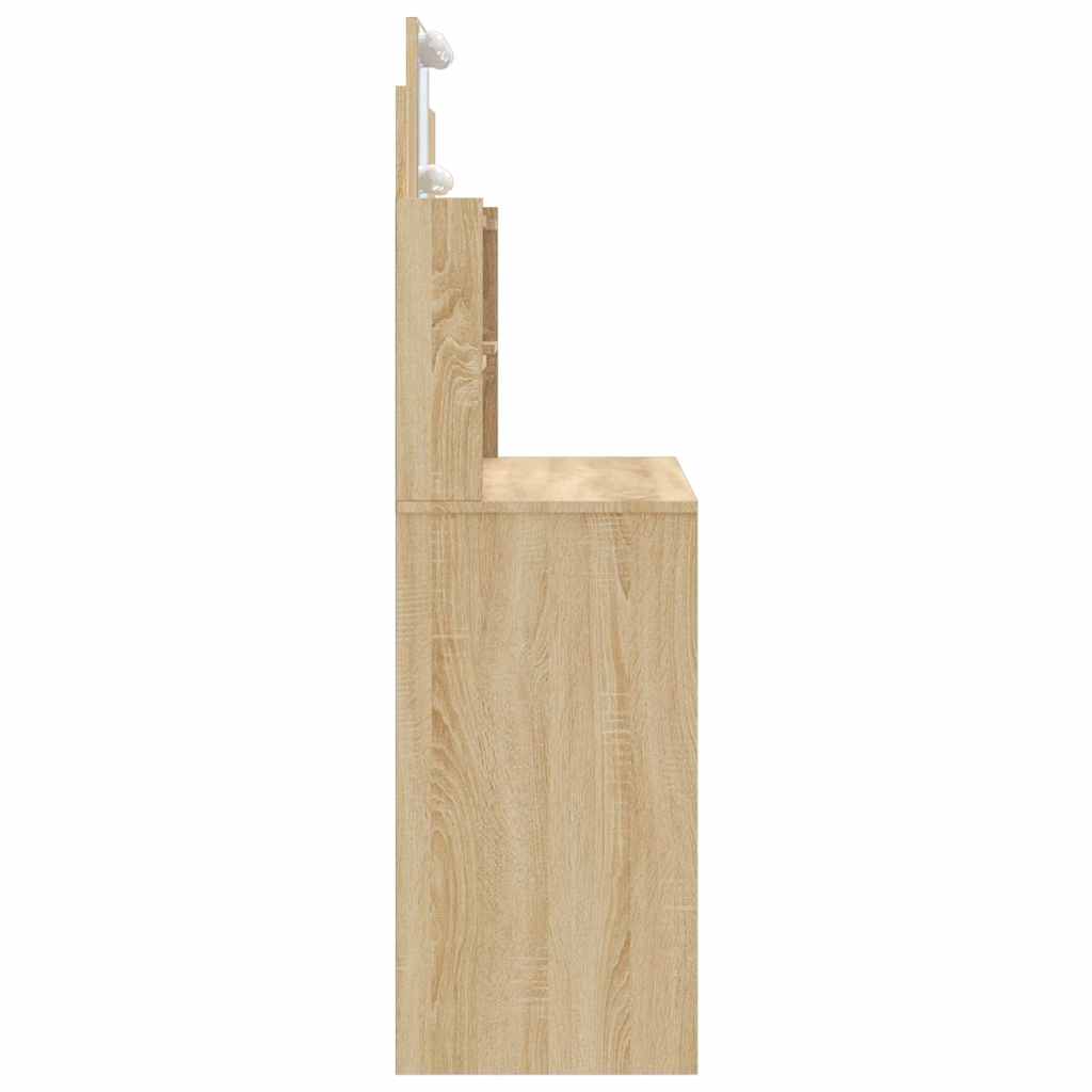 Coiffeuse avec lumières LED chêne sonoma 96x40x142 cm - XIOS