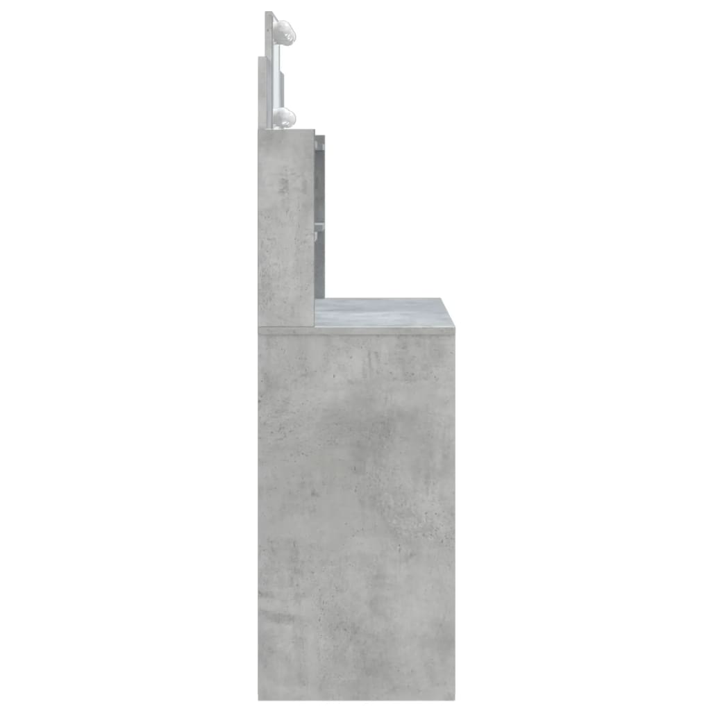 Coiffeuse avec lumières LED gris béton 96x40x142 cm Coiffeuses vidaXL