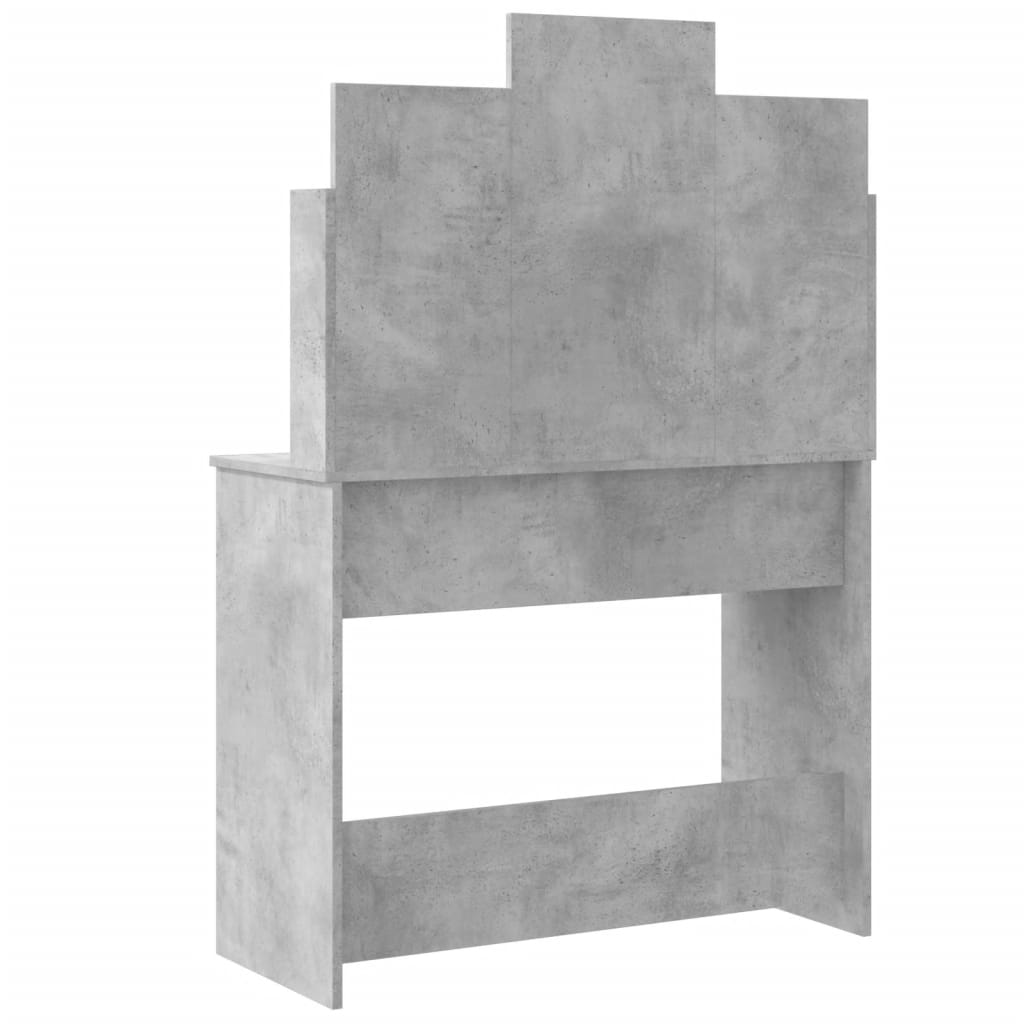 Coiffeuse avec lumières LED gris béton 96x40x142 cm Coiffeuses vidaXL
