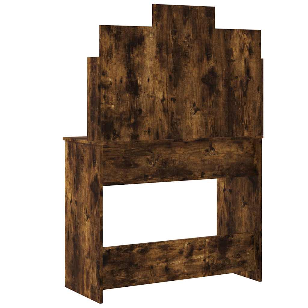 Coiffeuse avec lumières LED chêne fumé 96x40x142 cm - XIOS