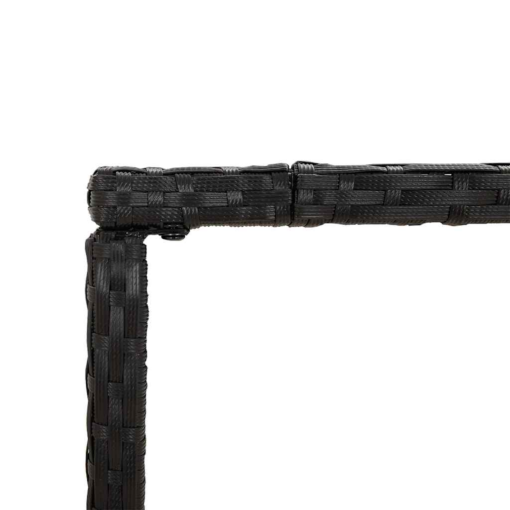 Ensemble de bar de jardin 5 pcs avec coussins noir poly rotin