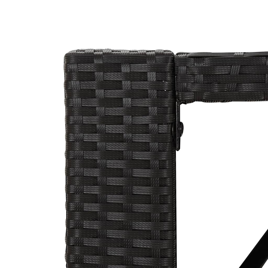 Ensemble de bar de jardin 5 pcs avec coussins noir poly rotin