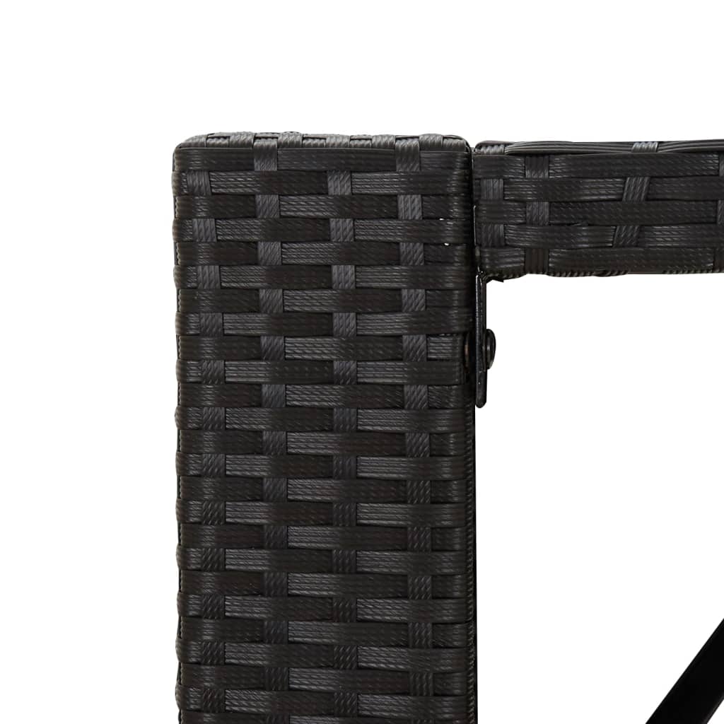 Ensemble de bar de jardin 5 pcs avec coussins noir poly rotin