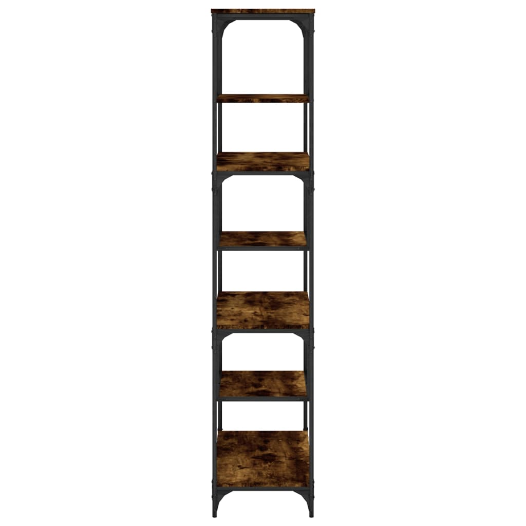 Bibliothèque chêne fumé 81x36x176 cm bois d'ingénierie - XIOS