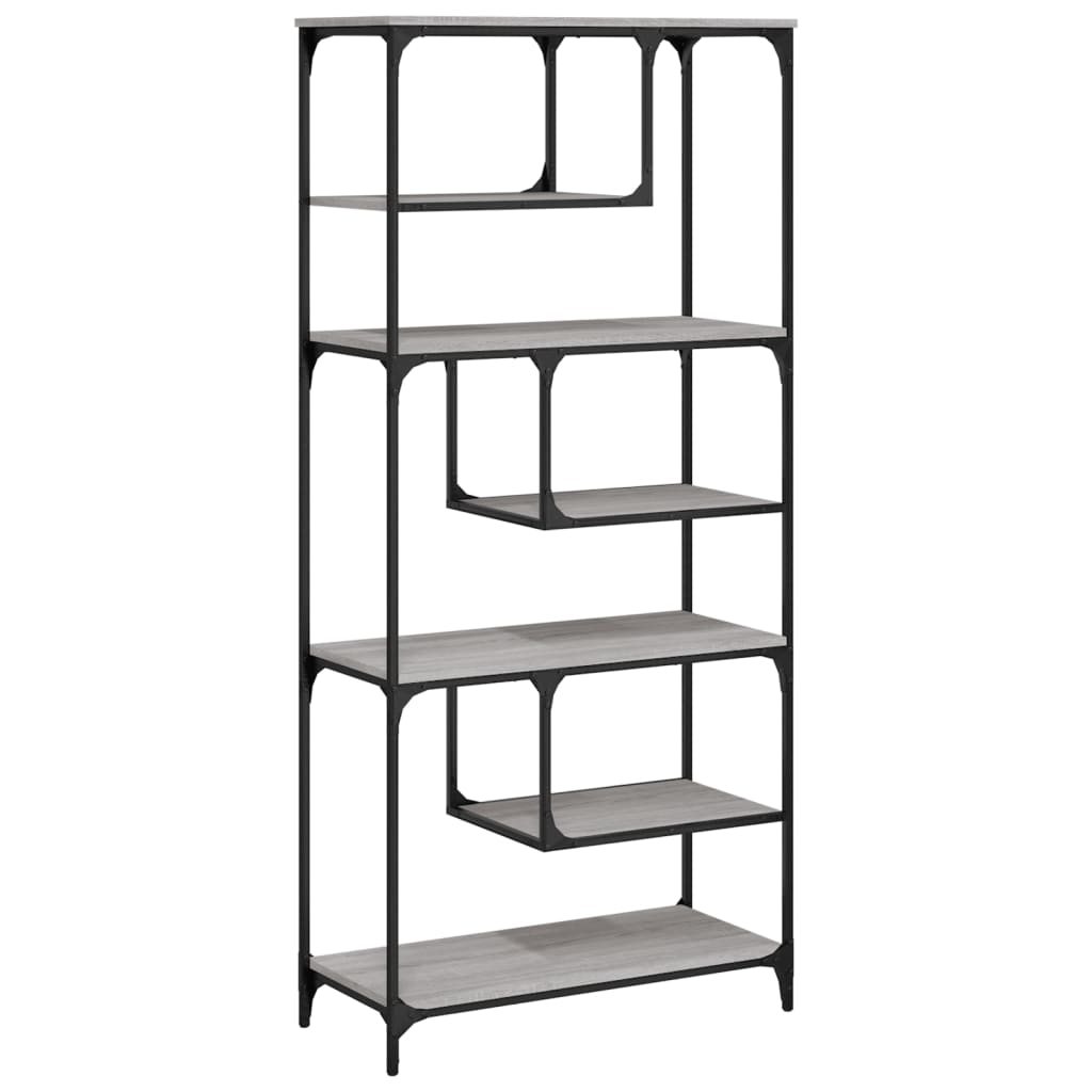 Bibliothèque sonoma gris 81x36x176 cm bois d'ingénierie - XIOS