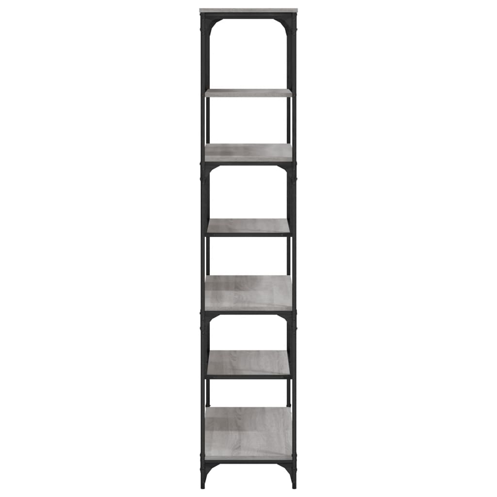 Bibliothèque sonoma gris 81x36x176 cm bois d'ingénierie - XIOS