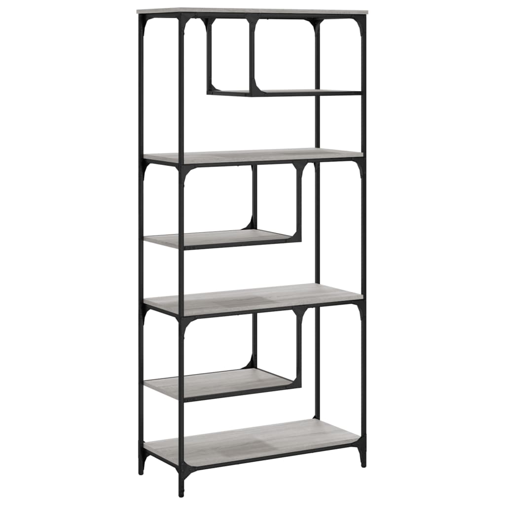 Bibliothèque sonoma gris 81x36x176 cm bois d'ingénierie - XIOS