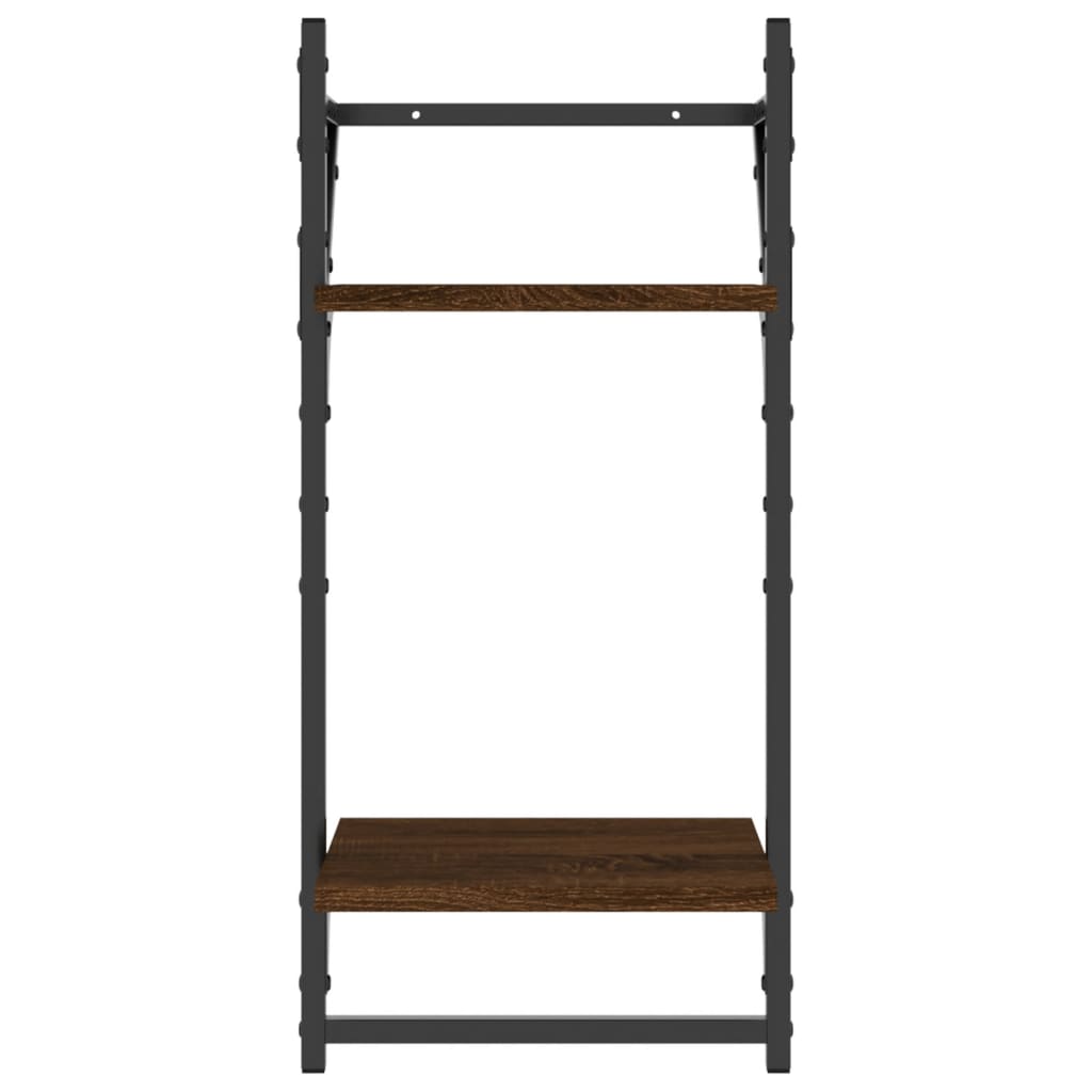 Ensemble d'étagères murales avec barres 4 pcs chêne marron - XIOS