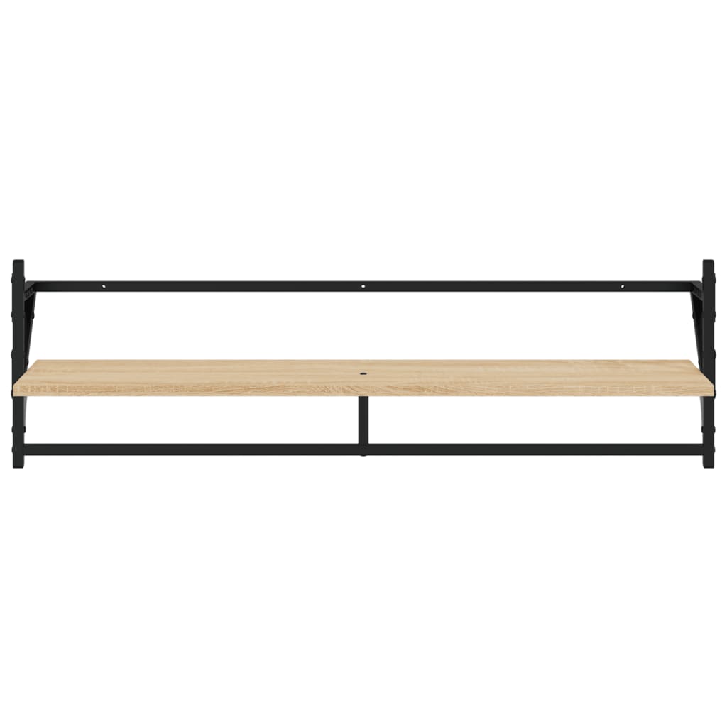 Ensemble d'étagères murales avec barres 6 pcs chêne sonoma - XIOS