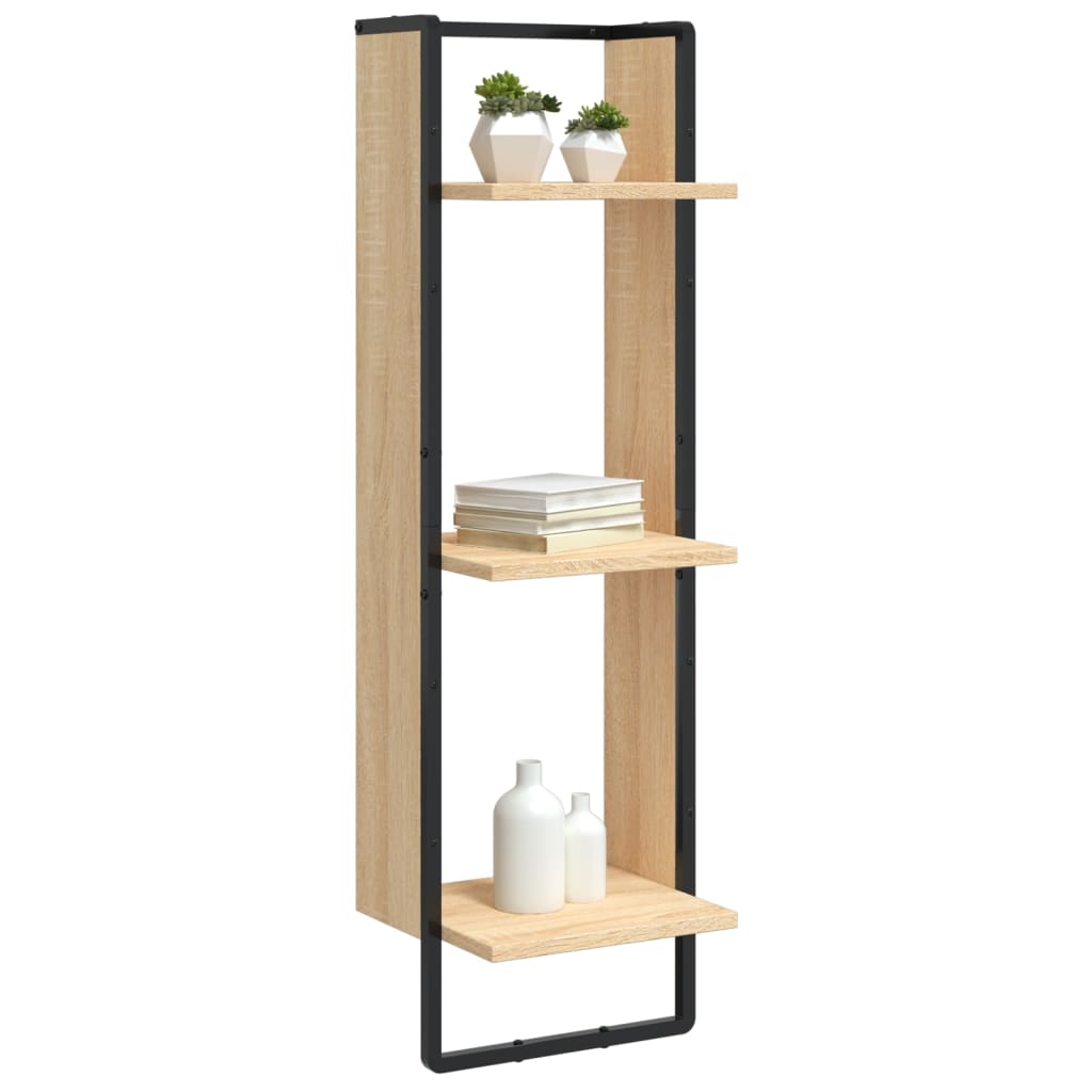 Étagère murale 3 niveaux chêne sonoma 30x25x100 cm - XIOS