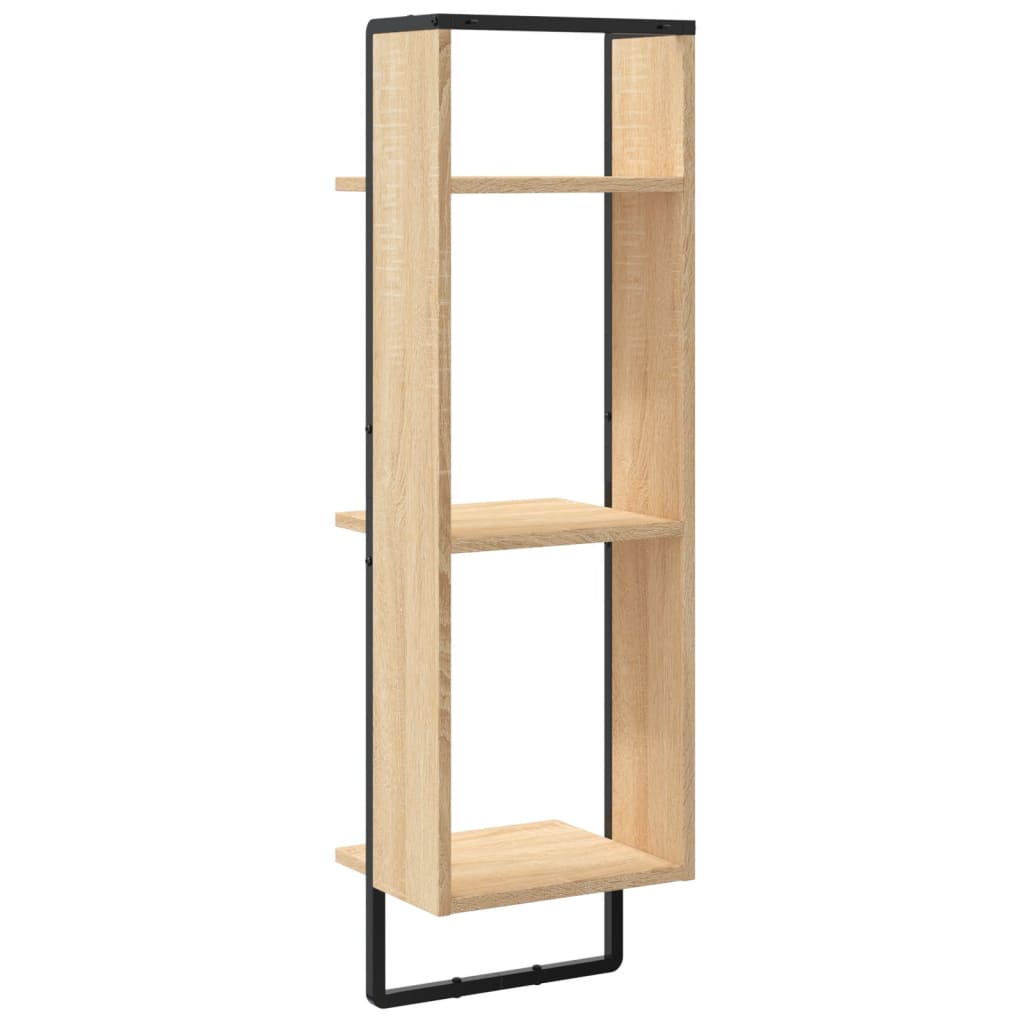 Étagère murale 3 niveaux chêne sonoma 30x25x100 cm - XIOS