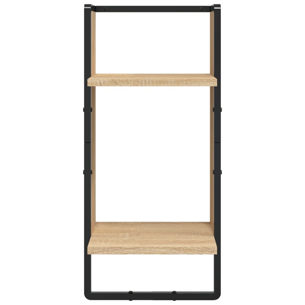 Ensemble d'étagères murales avec barres 4 pcs chêne sonoma - XIOS