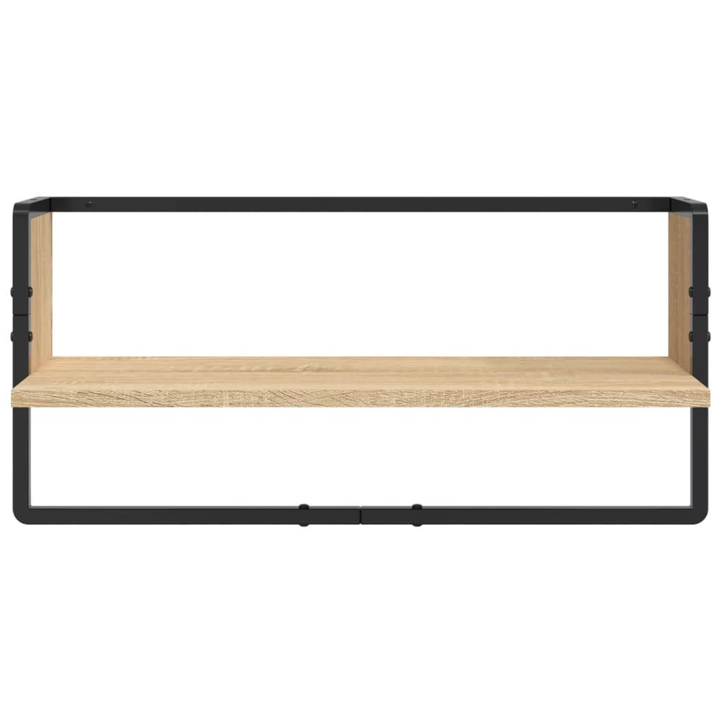 Ensemble d'étagères murales avec barres 4 pcs chêne sonoma - XIOS