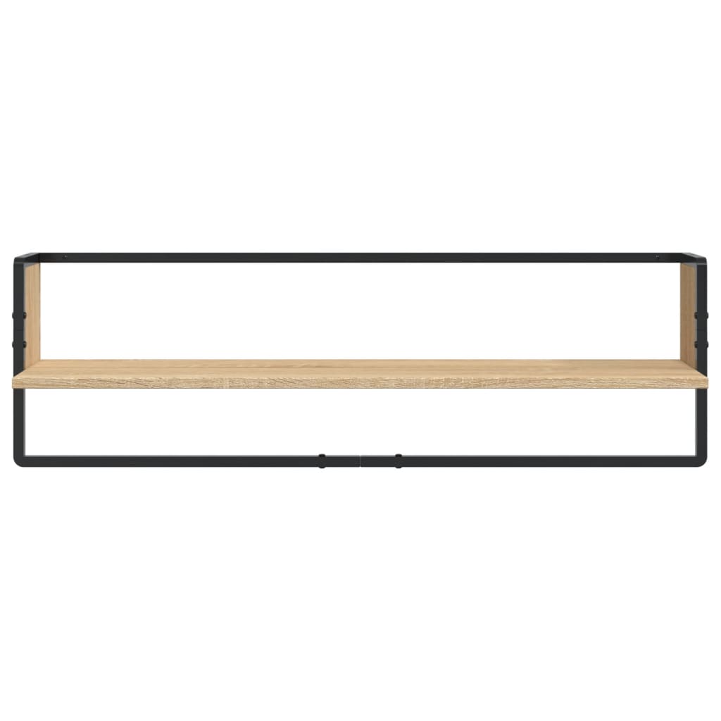 Ensemble d'étagères murales avec barres 6 pcs chêne sonoma - XIOS