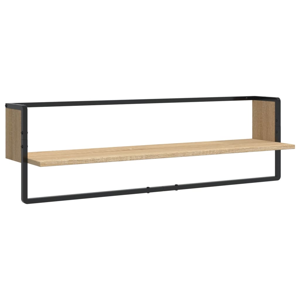 Ensemble d'étagères murales avec barres 6 pcs chêne sonoma - XIOS