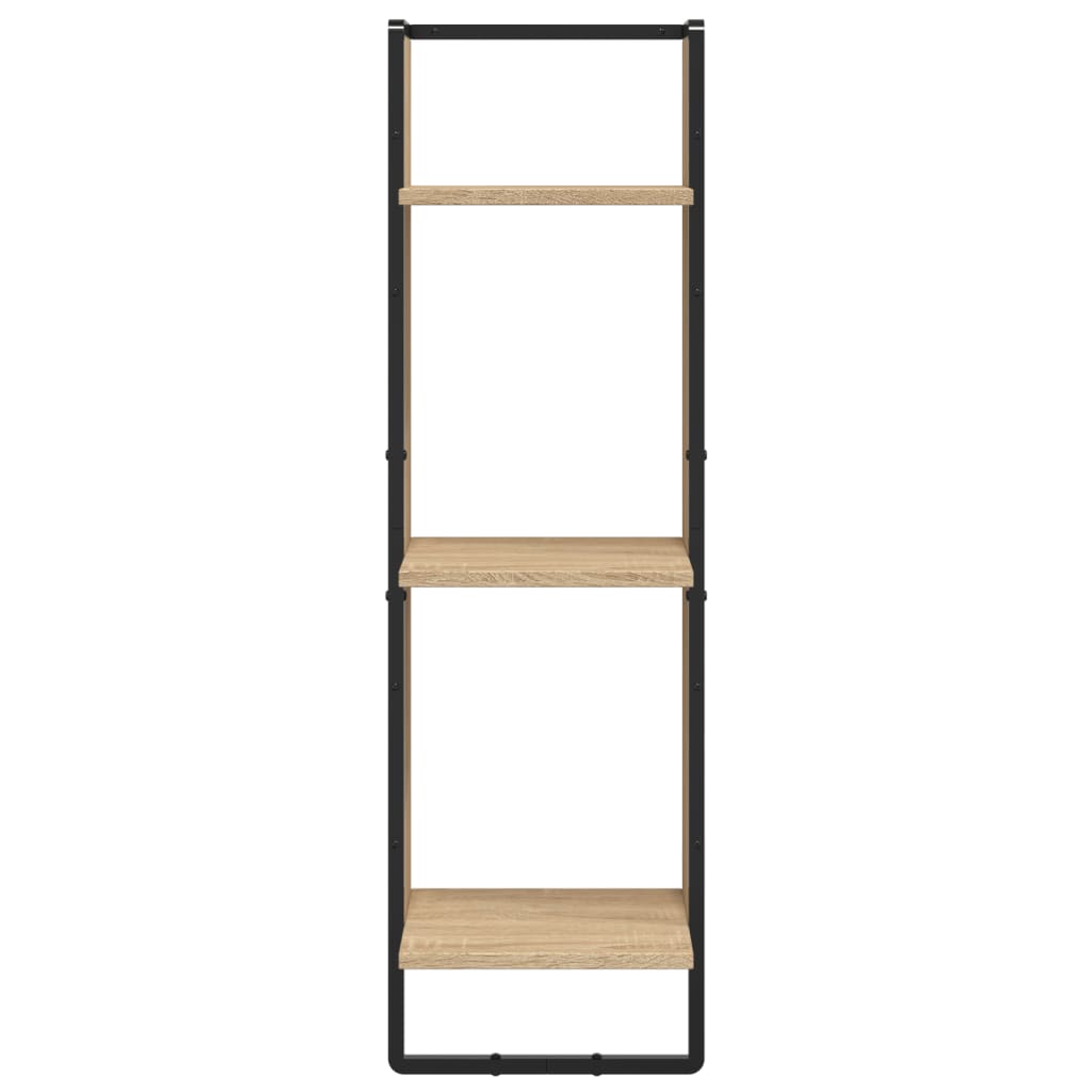 Ensemble d'étagères murales avec barres 6 pcs chêne sonoma - XIOS