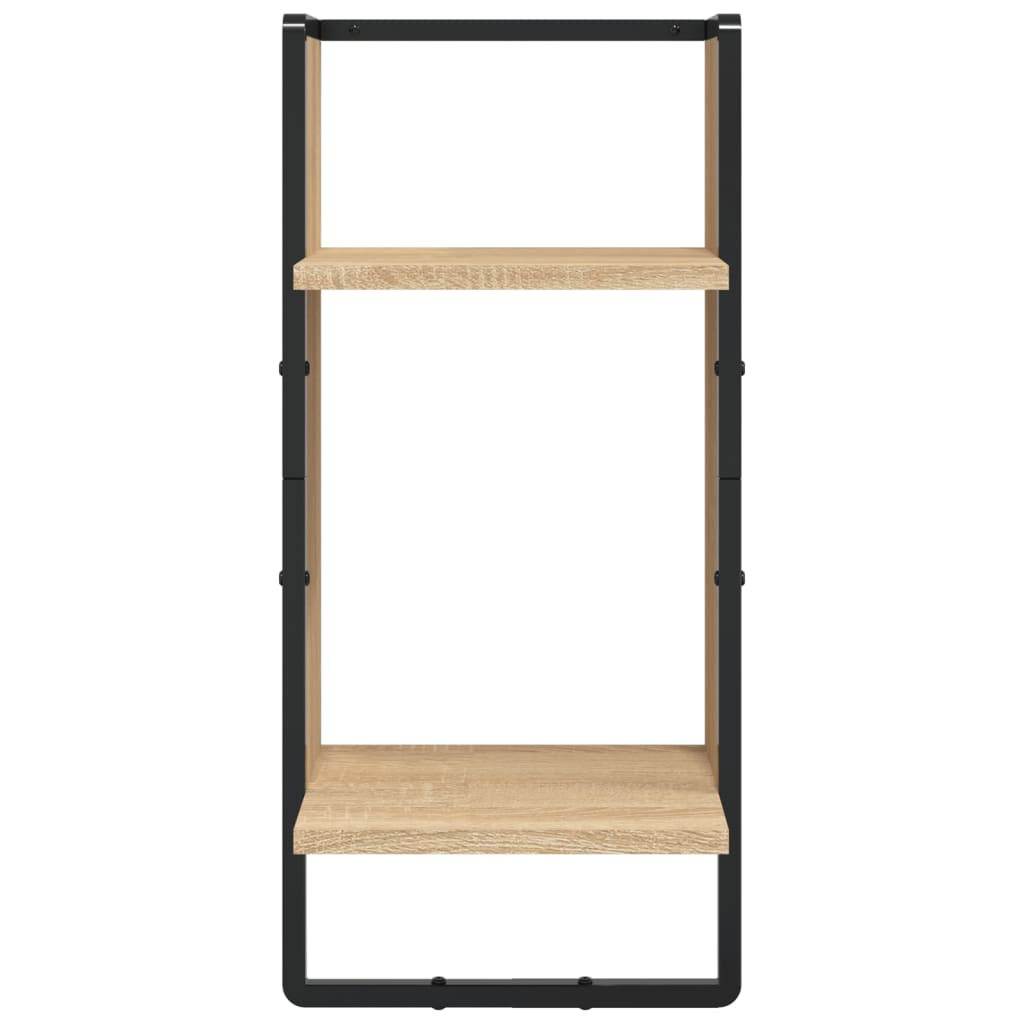 Ensemble d'étagères murales avec barres 6 pcs chêne sonoma - XIOS