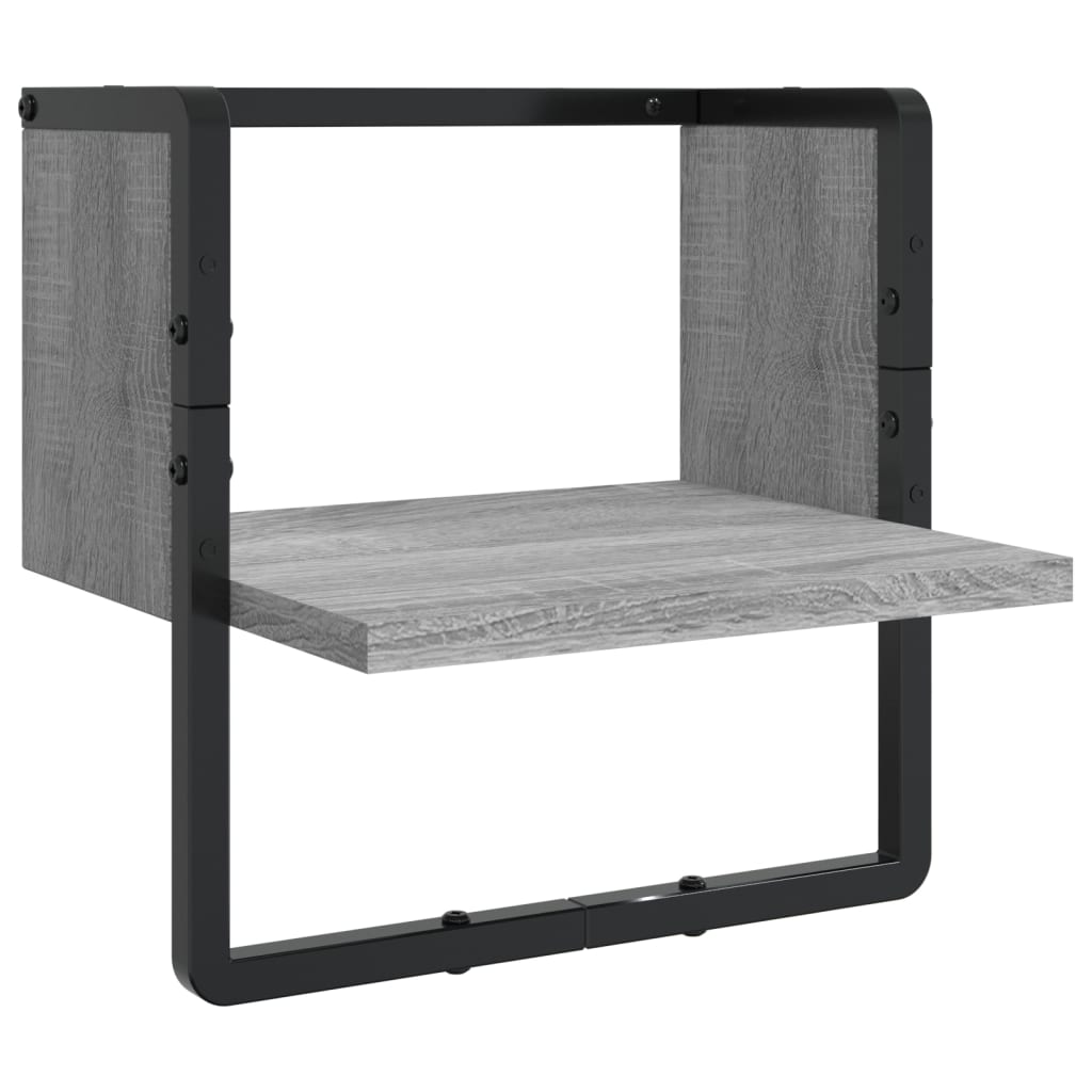 Ensemble d'étagères murales avec barres 6 pcs sonoma gris - XIOS