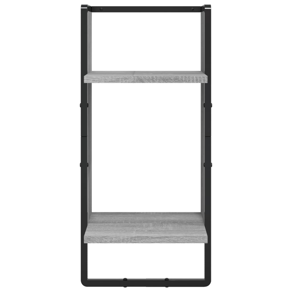 Ensemble d'étagères murales avec barres 6 pcs sonoma gris - XIOS