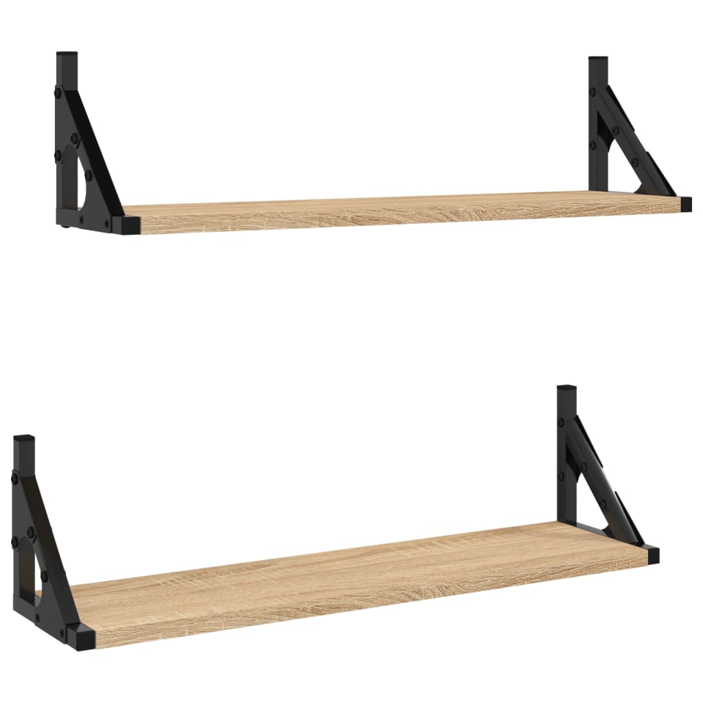 Étagères murales 2 pcs chêne sonoma 60x15x15,5 cm - XIOS