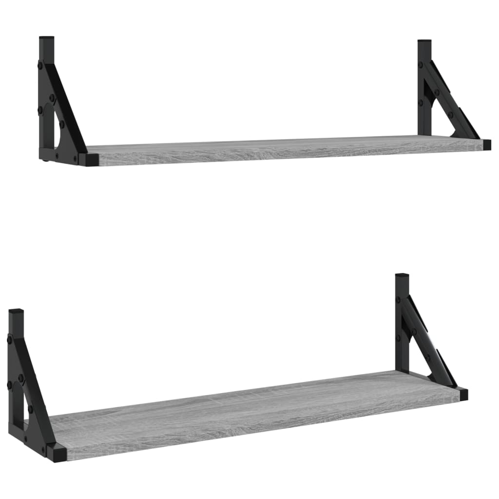 Étagères murales 2 pcs sonoma gris 60x15x15,5 cm - XIOS