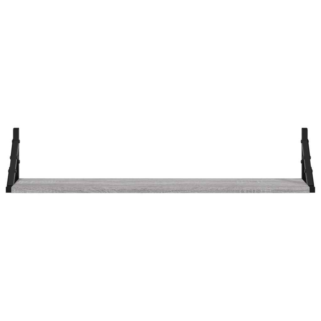 Étagères murales 2pcs Sonoma gris 80x15x15,5 cm Bois ingénierie - XIOS