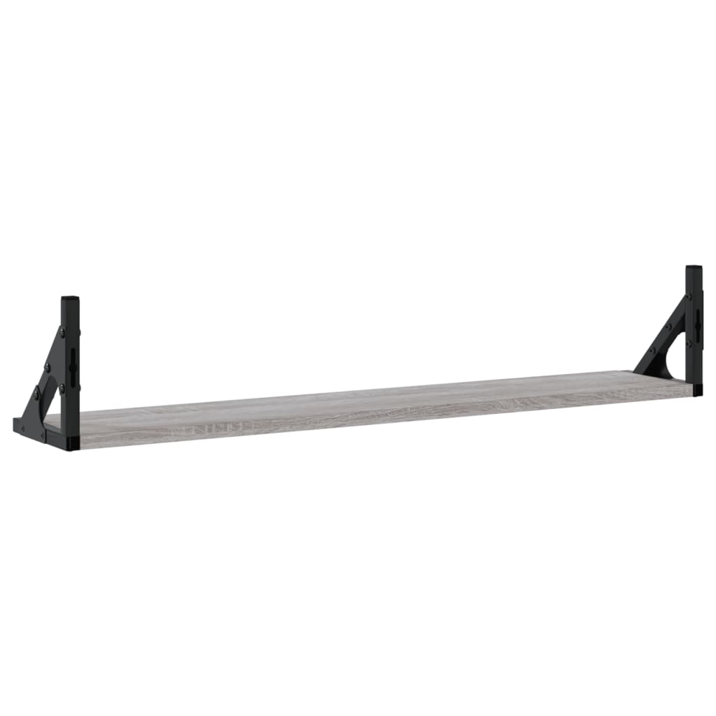 Étagères murales 2pcs Sonoma gris 80x15x15,5 cm Bois ingénierie - XIOS