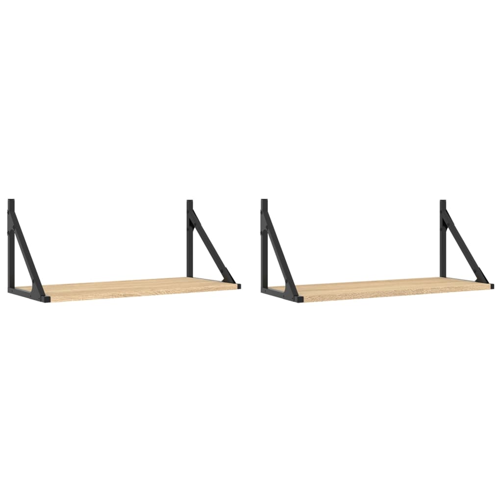 Étagères murales 2 pcs chêne sonoma 60x25x25,5 cm - XIOS