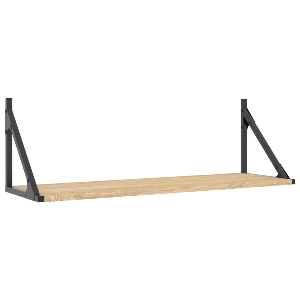Étagères murales 2 pièces Chêne Sonoma 80x25x25,5 cm Bois d'ingénierie