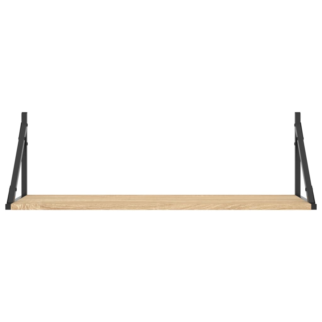 Étagères murales 2 pièces Chêne Sonoma 80x25x25,5 cm Bois d'ingénierie
