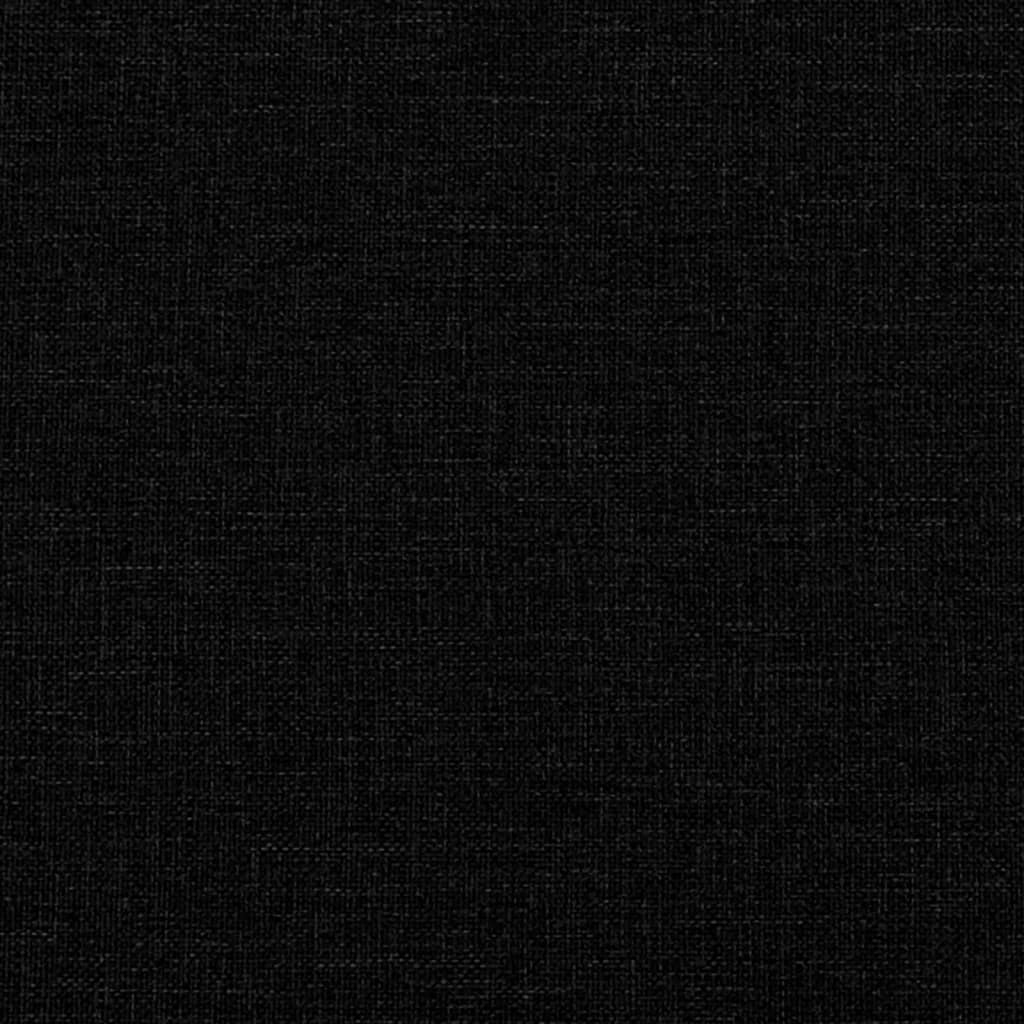 Canapé 2 places avec oreillers décoratifs noir 120 cm tissu