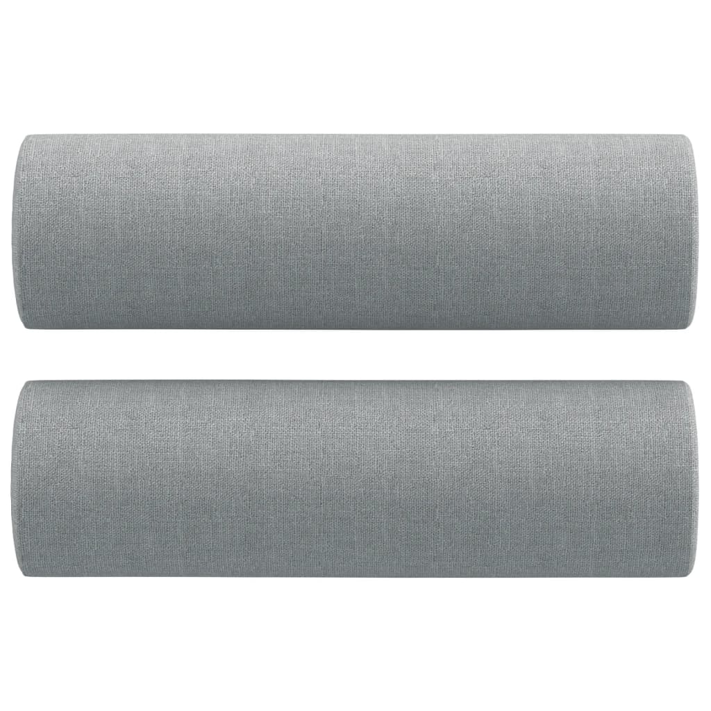 Canapé 2 places avec oreillers gris clair 140 cm tissu - XIOS