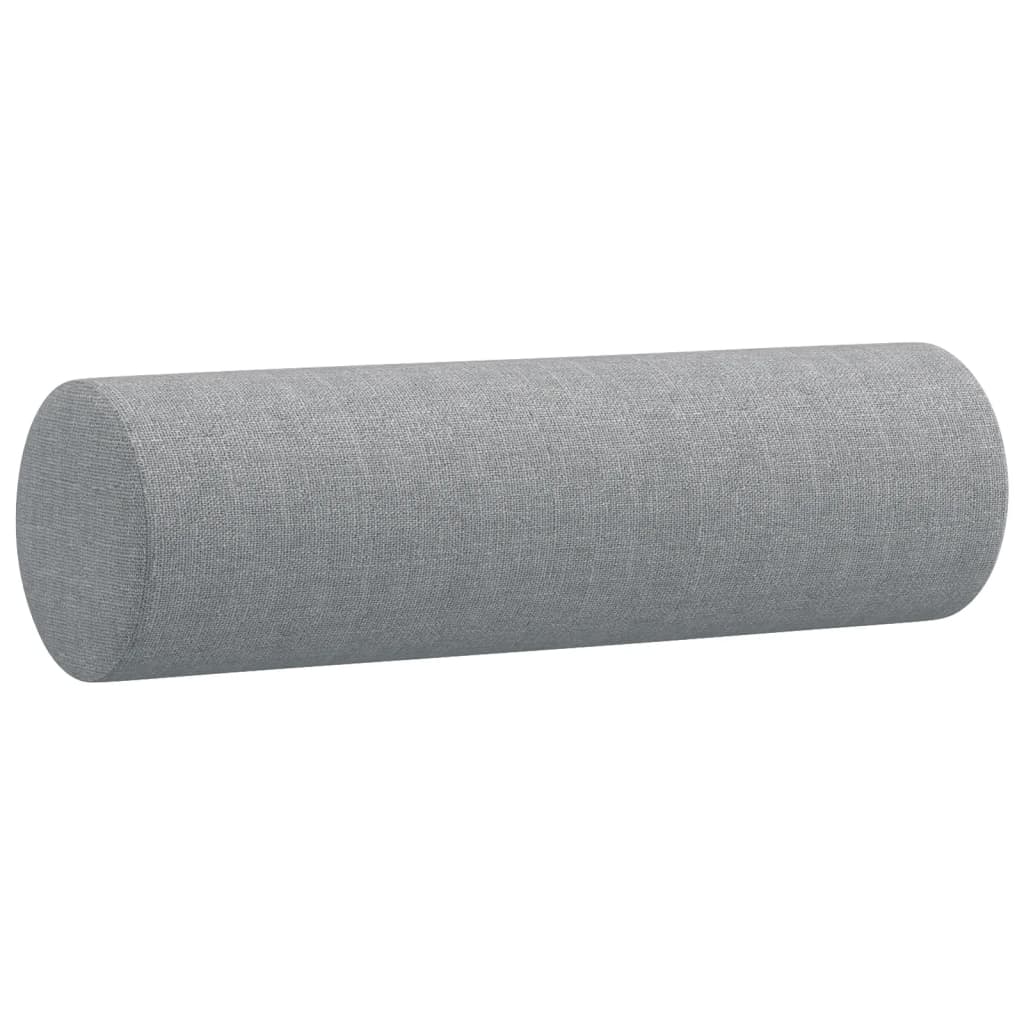 Canapé 2 places avec oreillers gris clair 120 cm tissu - XIOS