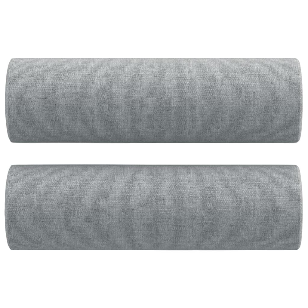 Canapé 3 places avec oreillers gris clair 180 cm tissu - XIOS