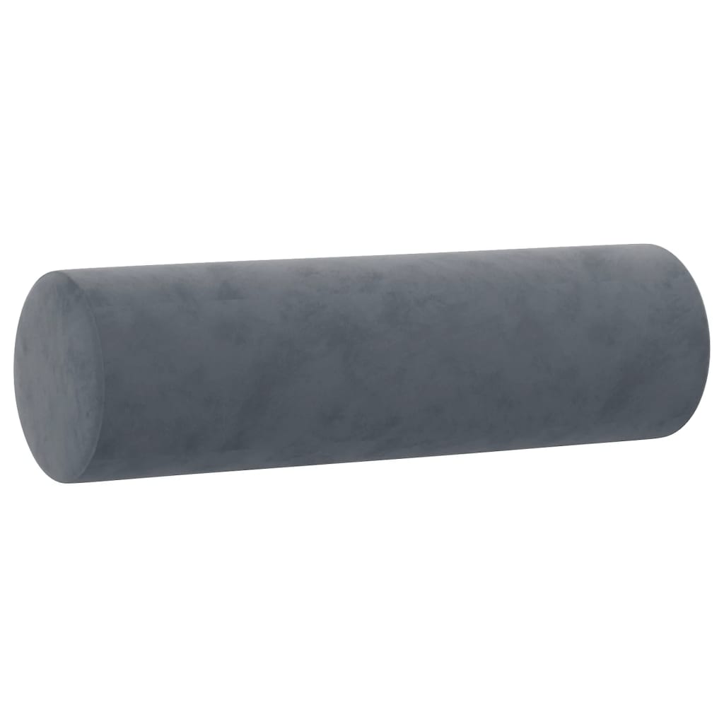 Canapé 2 places avec oreillers gris foncé 120 cm velours - XIOS