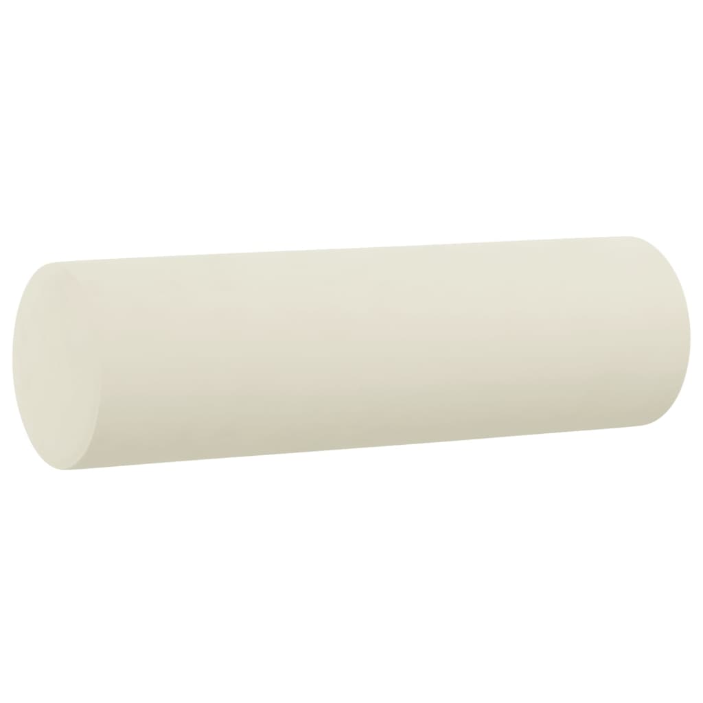 Canapé 2 places avec oreillers décoratifs crème 120 cm velours - XIOS