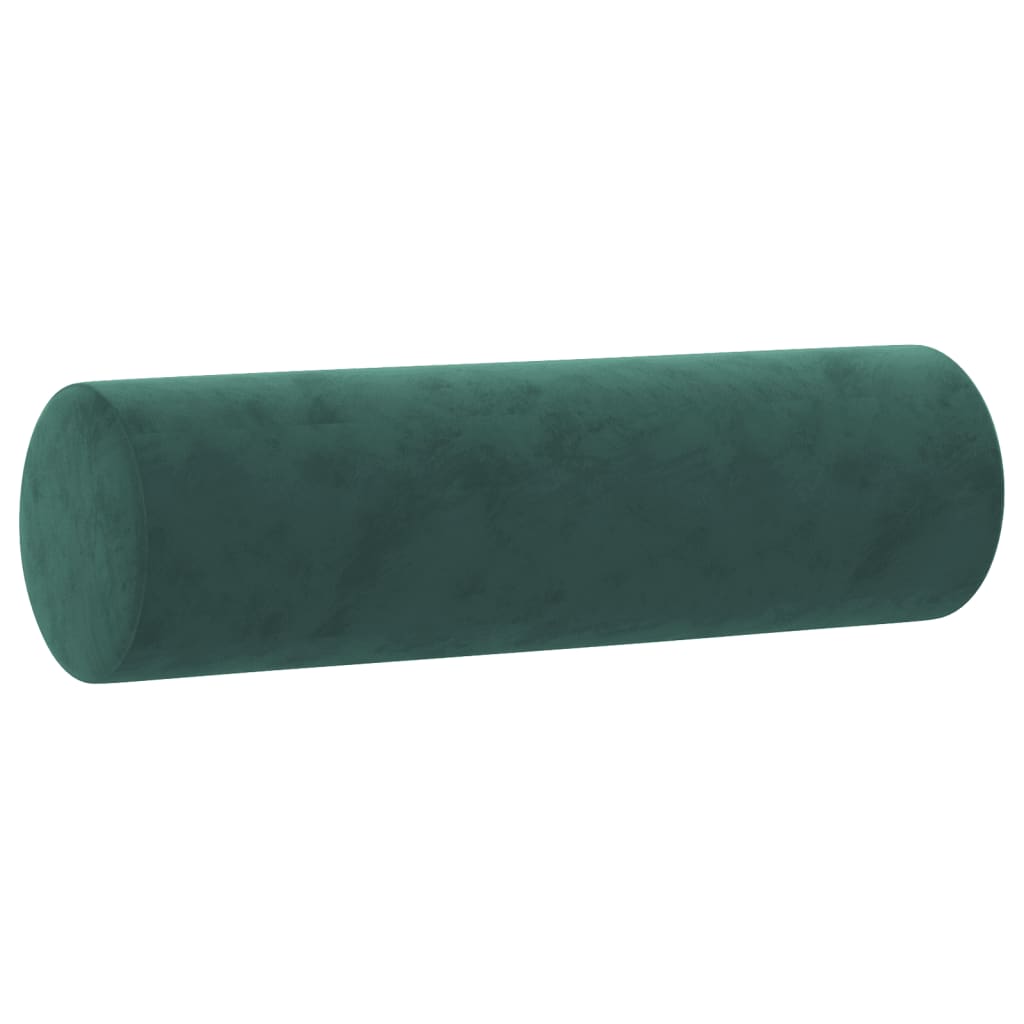 Canapé 2 places avec oreillers vert foncé 140 cm velours - XIOS