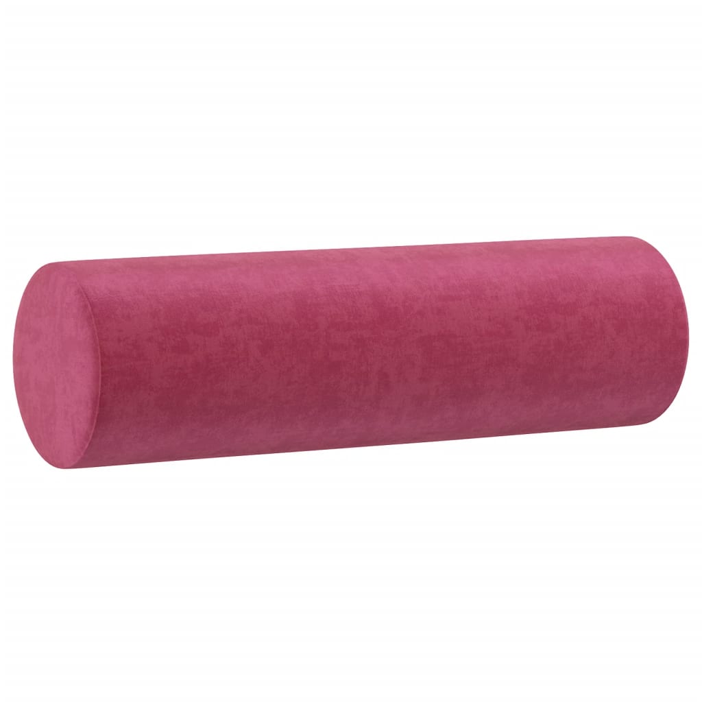 Canapé 3 places avec oreillers bordeaux 180 cm velours - XIOS