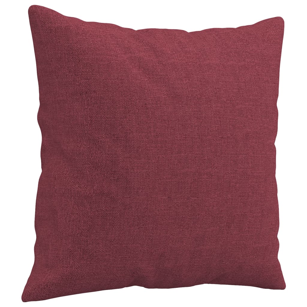 Canapé 2 places avec oreillers bordeaux 120 cm tissu