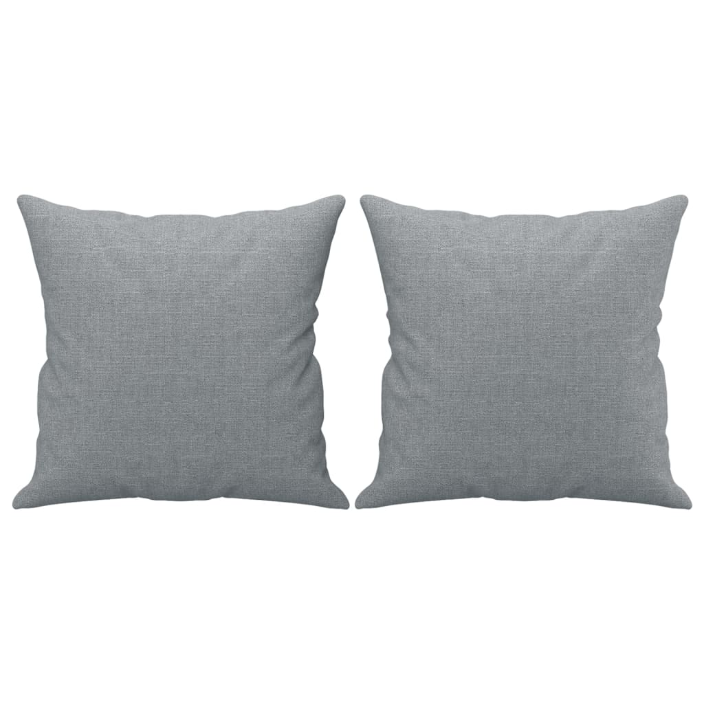 Canapé 2 places avec oreillers gris clair 140 cm tissu - XIOS