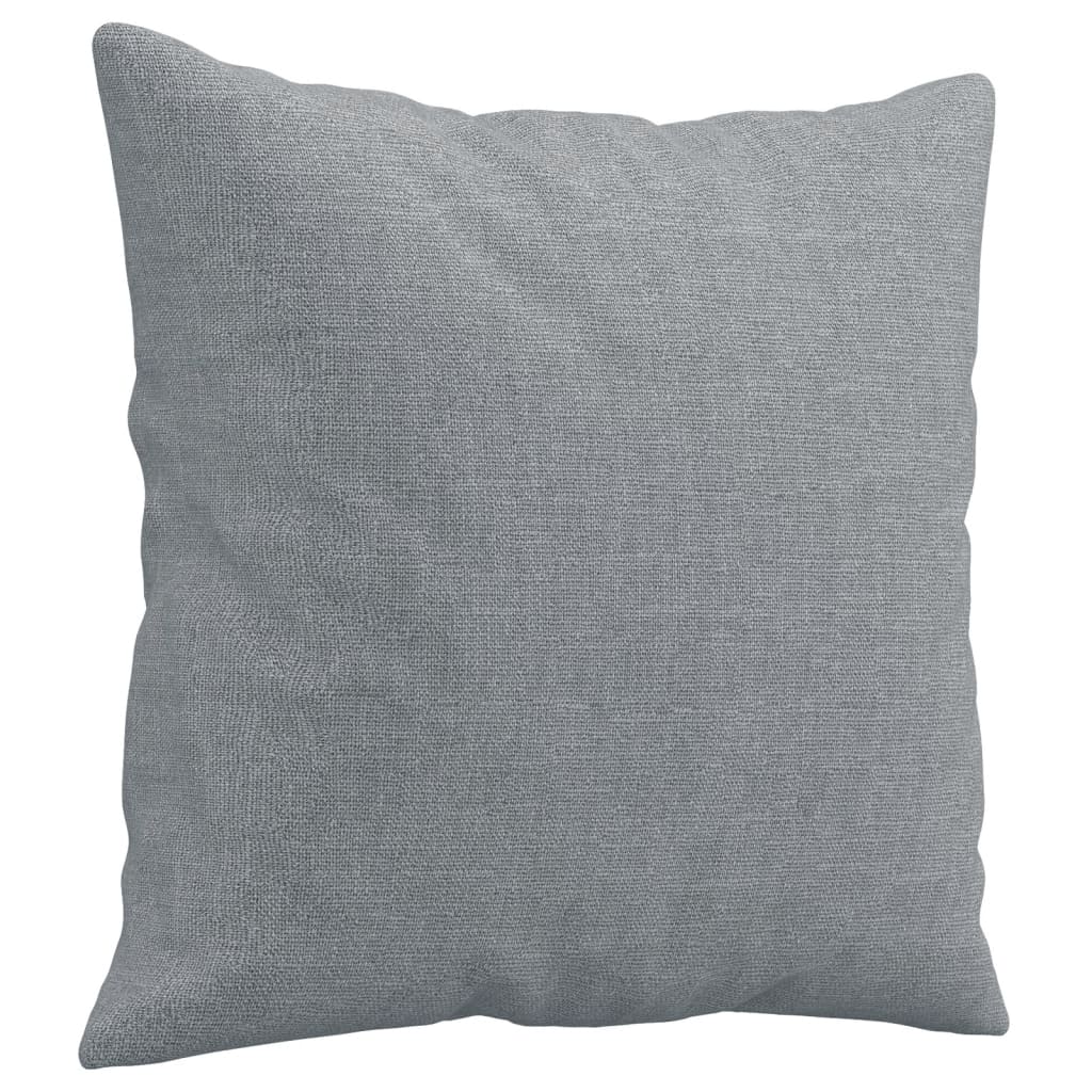 Canapé 2 places avec oreillers gris clair 140 cm tissu - XIOS