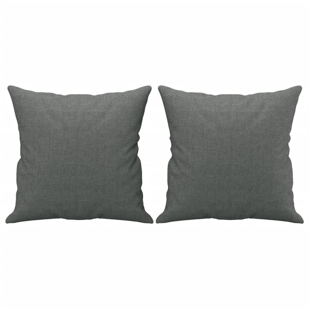 Canapé 2 places avec oreillers gris foncé 140 cm tissu - XIOS