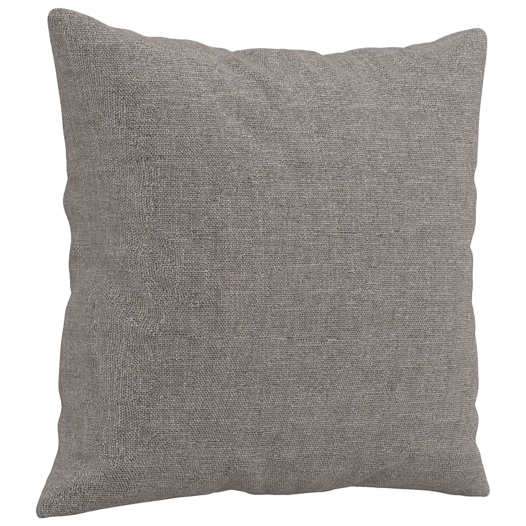 Canapé 3 places avec oreillers décoratifs taupe 180 cm tissu - XIOS