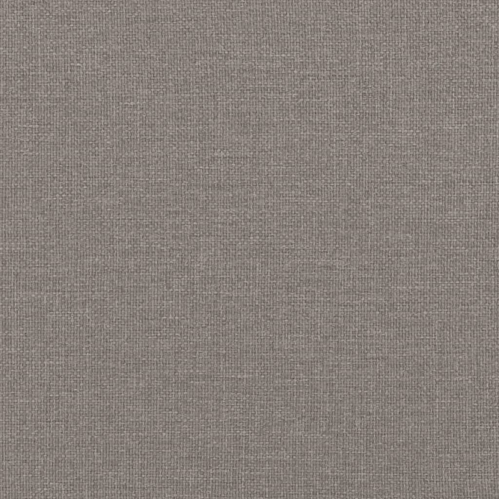 Canapé 3 places avec oreillers décoratifs taupe 180 cm tissu - XIOS