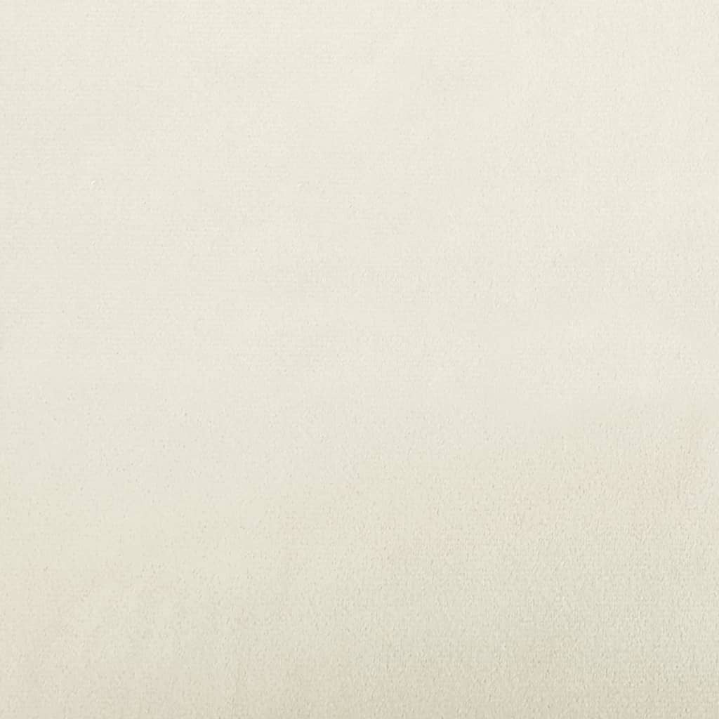 Canapé 2 places avec oreillers décoratifs crème 140 cm velours - XIOS