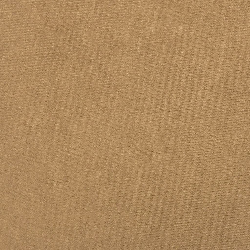 Canapé 3 places avec oreillers décoratifs marron 180 cm velours - XIOS