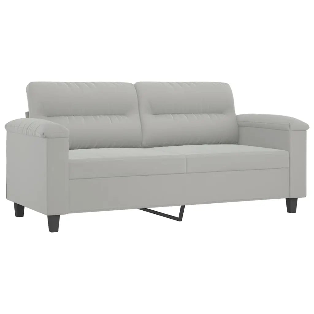 Canapé 2 places avec oreillers gris clair 140 cm - XIOS